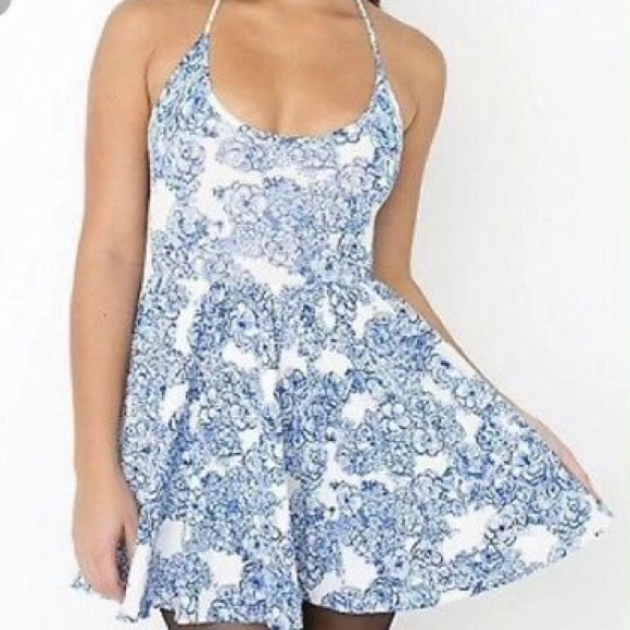 American Apparel Dresses & Skirts - Blue and white floral American Apparel halter dres